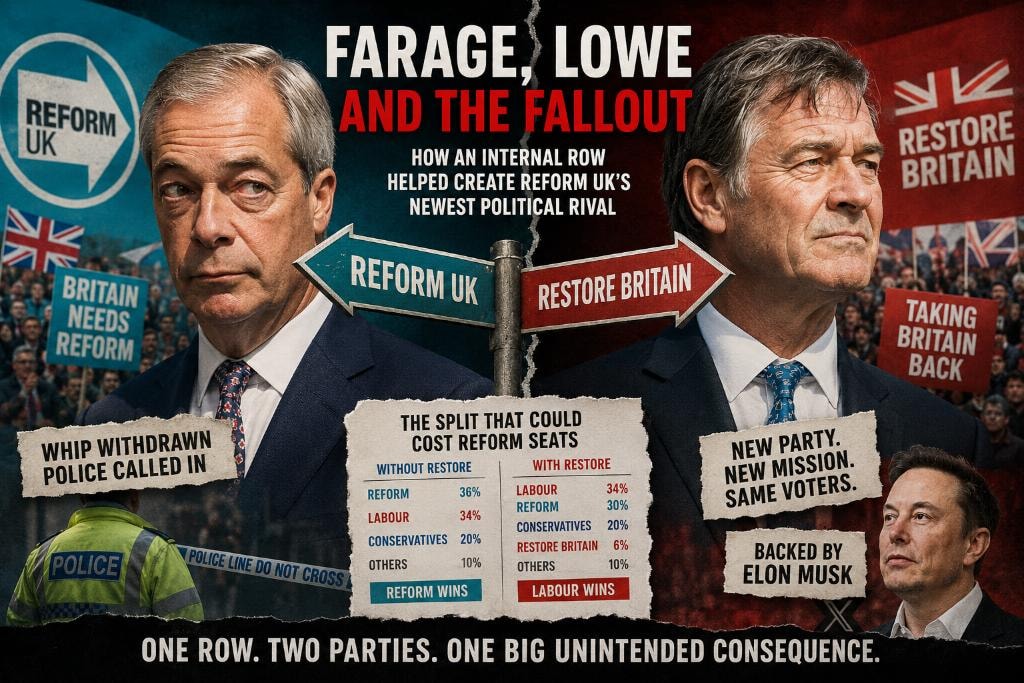 Farage, Lowe and the Political Rival Reform Helped to Create